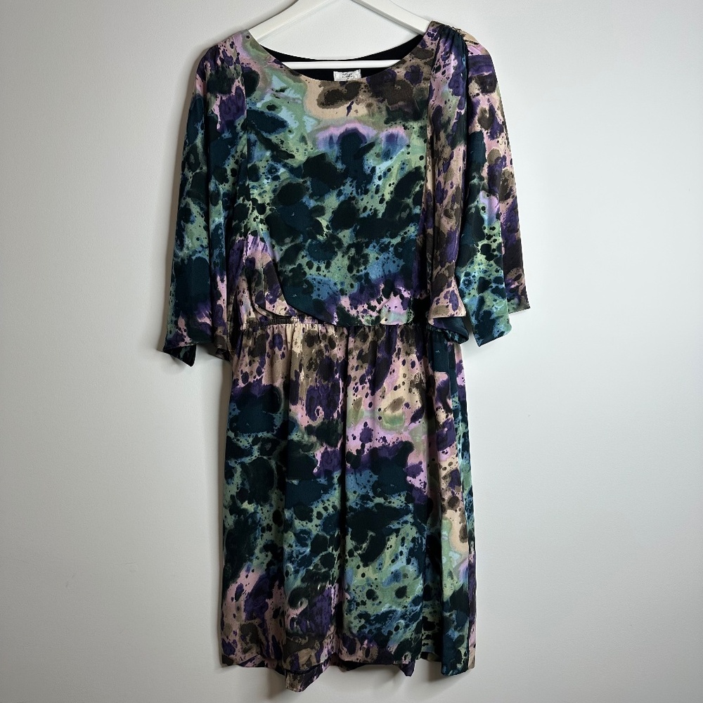 Suzy Chin For Maggie Boutique 100% silk Blouson Dress, Women's size 8